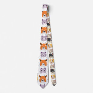 Cute Cat heads 01. NBG Tie