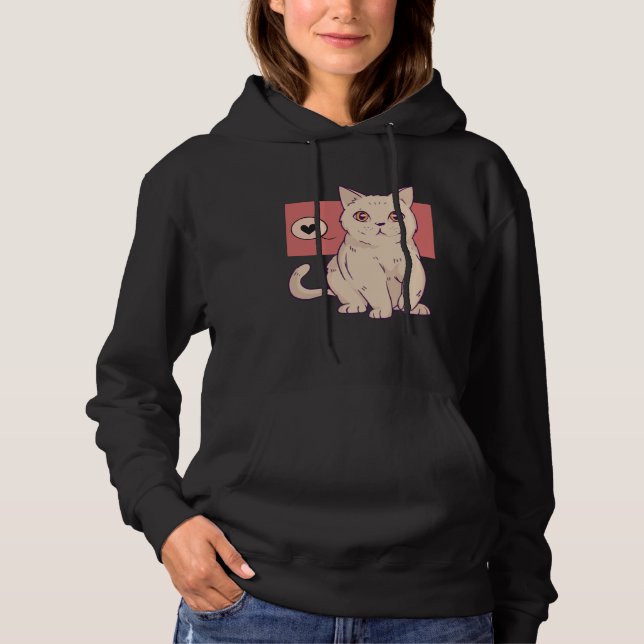 cute cat heart hoodie (Front)