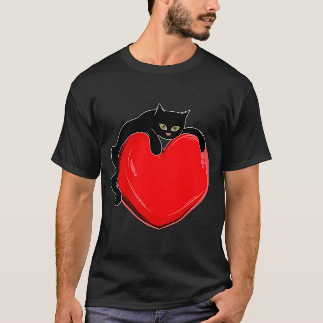 Cute Cat  Heart  Kitty Kitten Costume Men Women T-Shirt (Front)
