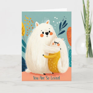 Cute Cat Hug You Are So Loved Card