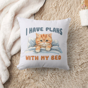 Cute Cat - I Have Plans (2) Cushion