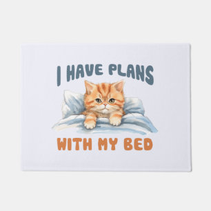 Cute Cat - I Have Plans (2) Doormat