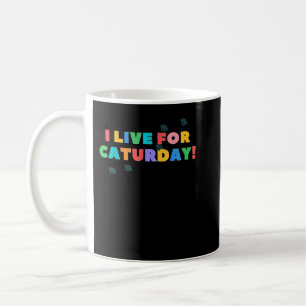 Cute Cat I Live For Caturday Coffee Mug