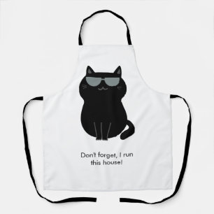Cute Cat - I run this house now! Apron