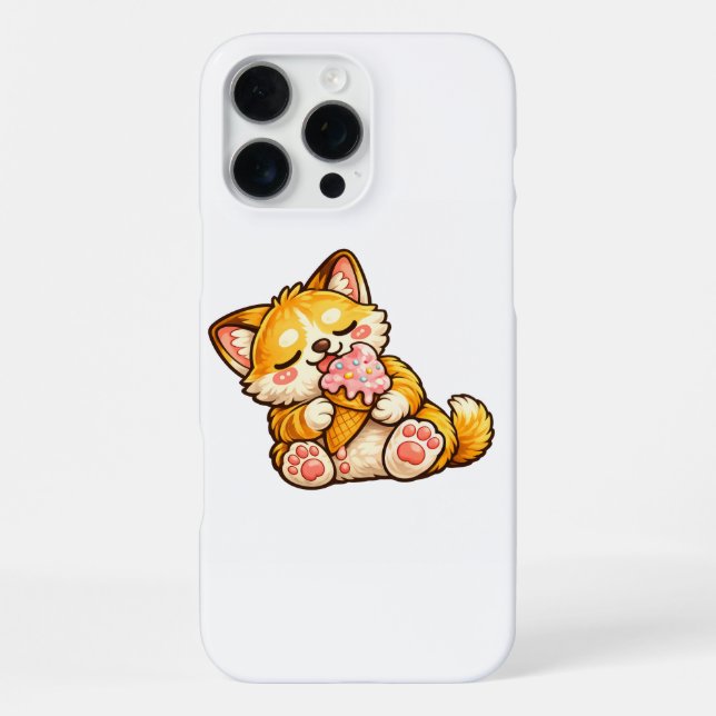 Cute Cat Ice Cream iPhone Case (Back)