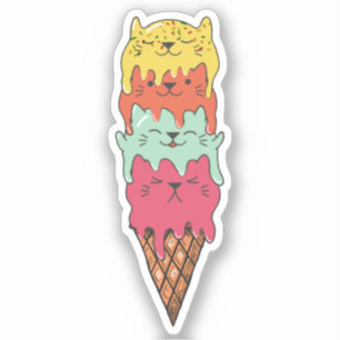 Cute Cat Ice Cream   Kawaii Kittens