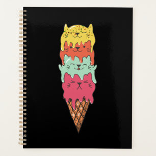 Cute Cat Ice Cream Kawaii Kittens Planner