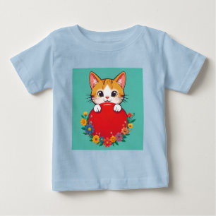Cute Cat Illustration Baby T-Shirt
