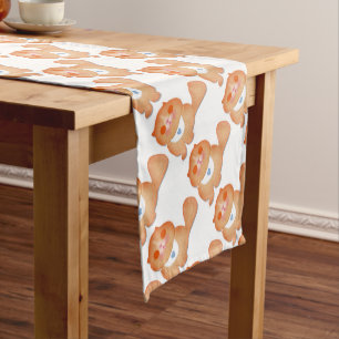 Cute cat illustration gift by Gemma Orte Designs Short Table Runner