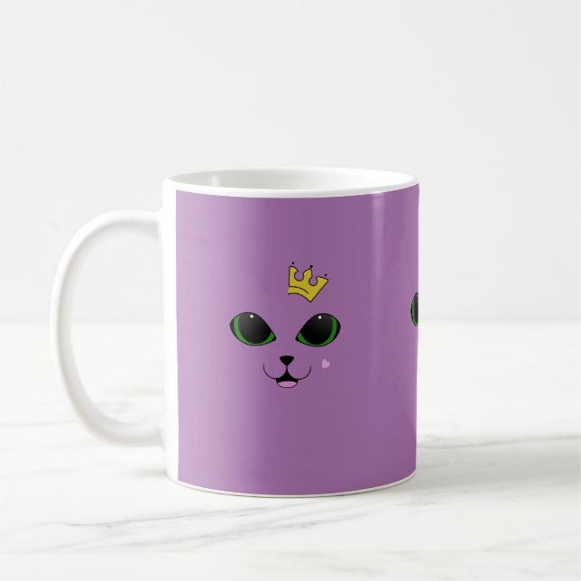 Cute Cat Illustration Mug (Left)