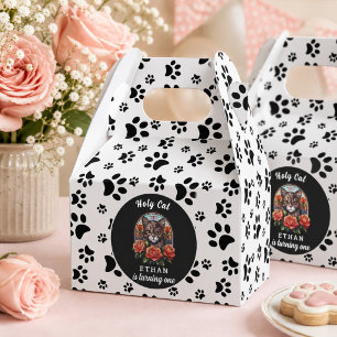 cute cat, I'm One cat Girl 1st Birthday Favour Box