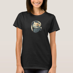 Cute Cat in a Coffee Mug Tea Cup T-Shirt