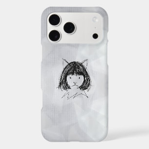 Cute Cat in a Wig (Style 7 +BG) Fine Art