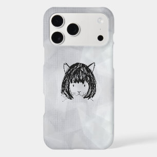 Cute Cat in a Wig (Style 9 +BG) Fine Art