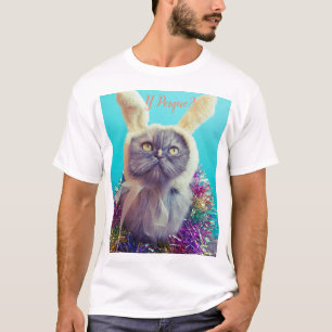 Cute cat in bunny ears. T-Shirt