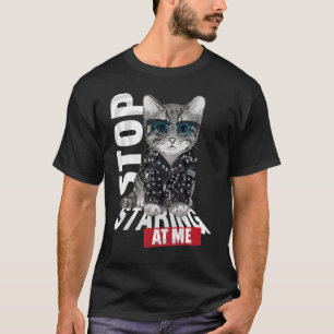 Cute Cat In Leather Jacket For Cat 1 T-Shirt