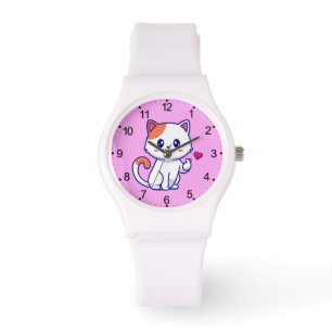 Cute Cat in Love Sign Hand-57577 Watch