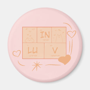 Cute Cat "In LuV" Magnet