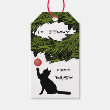 Cute Cat in Mischief Christmas Custom