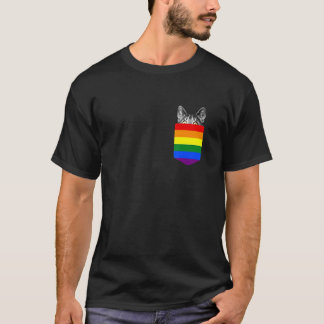 cute cat In Pocket LGBT T-Shirt