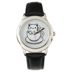 Cute Cat in Teacup Watch