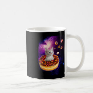 Cute Cat Inside Doughnut In Space Boys Girl - Kitt Coffee Mug
