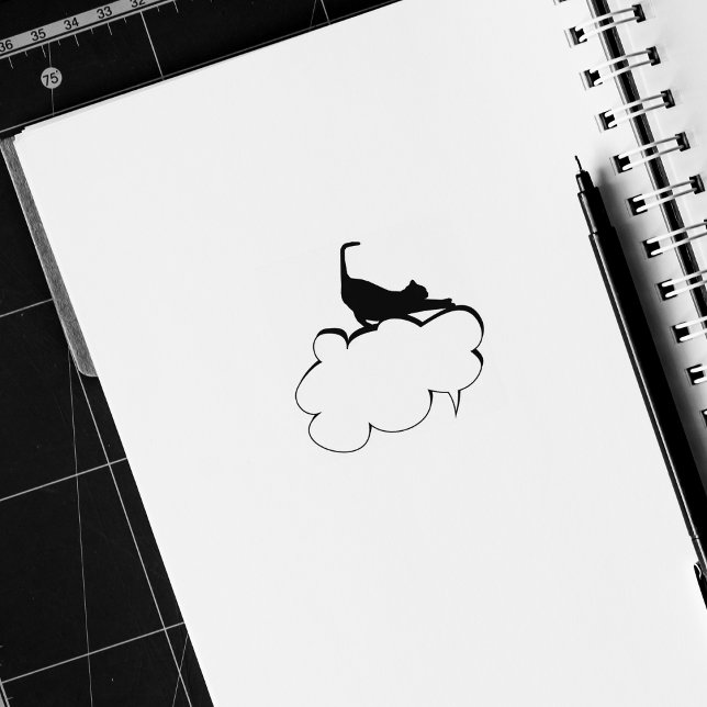 Cute Cat Journal  Rubber Stamp (Creator Uploaded)