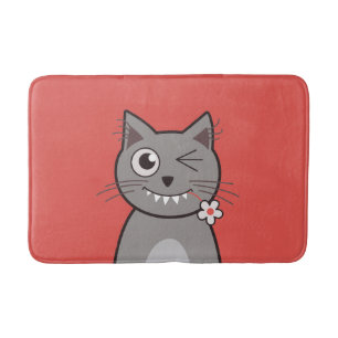 Cute Cat Kawaii Kitty Kids Bath Mat