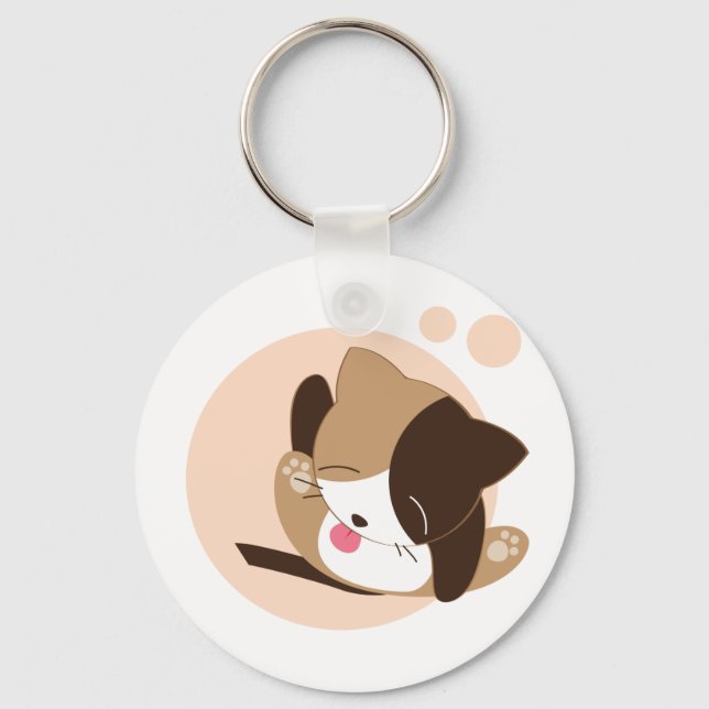 Cute Cat Key Ring (Front)