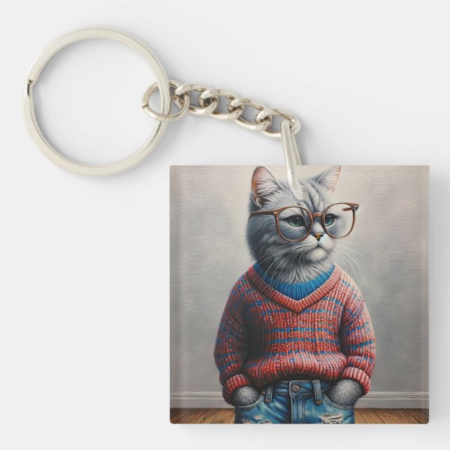 Cute Cat Keychain (Front)