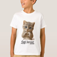 Cute Cat Kids T-Shirt | Cat Lover Shirt for Childr