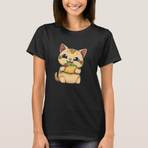 Cute Cat Kitten Eating A Taco T-Shirt