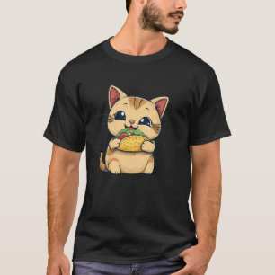 Cute Cat Kitten Eating A Taco T-Shirt