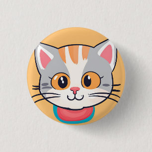 Cute cat kitten Face pet animals Birthday Party 3 Cm Round Badge
