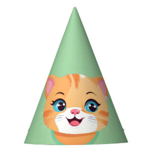 Cute cat kitten pet animals Birthday Party Hat