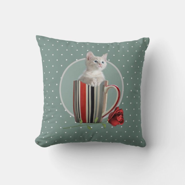 Cute Cat Kitten Pet Lovers Gift  Cushion (Front)