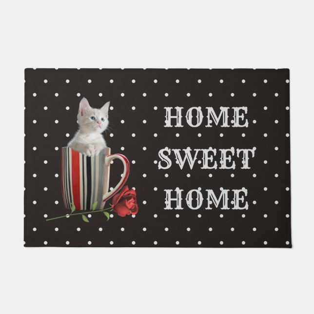 Cute Cat Kitten Pet Lovers Gift  Doormat (Front)