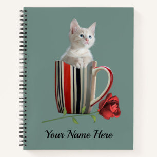 Cute Cat Kitten Pet Lovers Gift  Notebook