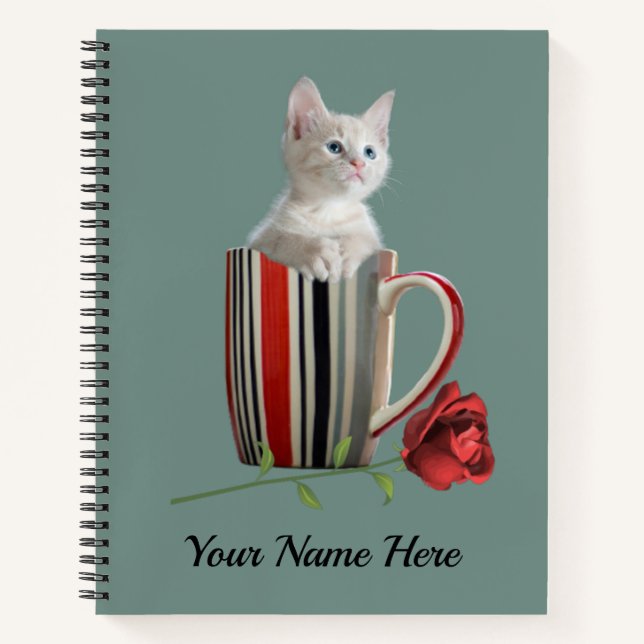Cute Cat Kitten Pet Lovers Gift  Notebook (Front)