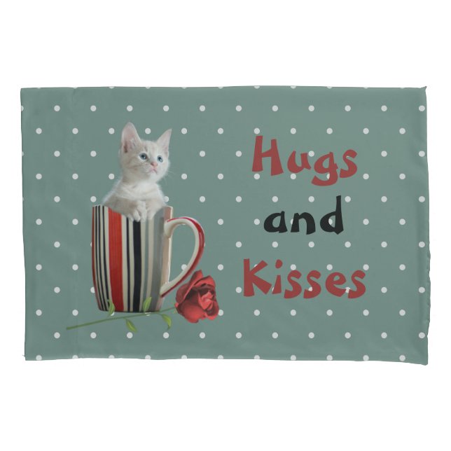 Cute Cat Kitten Pet Lovers Gift  Pillowcase (Front)