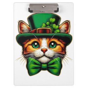Cute cat/kitten Saint Patrick's Day  Clipboard