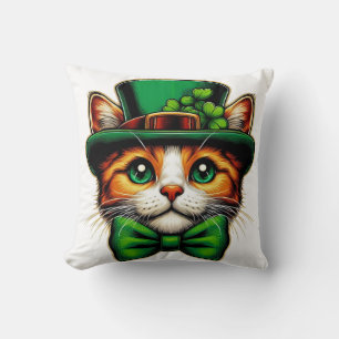 Cute cat/kitten Saint Patrick's Day  Cushion