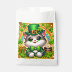 Cute cat/kitten Saint Patrick's Day  Favour Bag