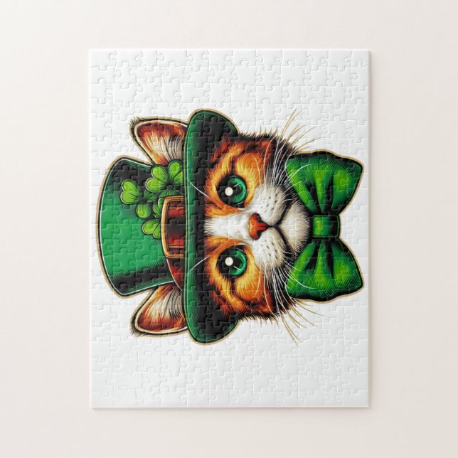 Cute cat/kitten Saint Patrick's Day  Jigsaw Puzzle (Vertical)