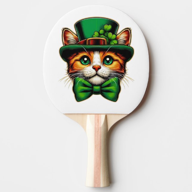 Cute cat/kitten Saint Patrick's Day  Ping Pong Paddle (Front)