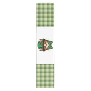 Cute cat/kitten Saint Patrick's Day Short Table Runner