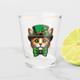 Cute cat/kitten Saint Patrick's Day  Shot Glass