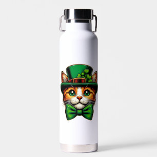 Cute cat/kitten Saint Patrick's Day Water Bottle