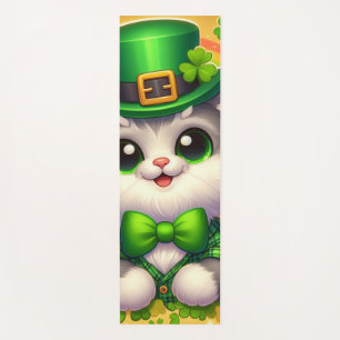Cute cat/kitten Saint Patrick's Day  Yoga Mat