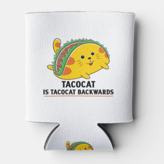 Cute cat kitten taco Mexican food Can Cooler